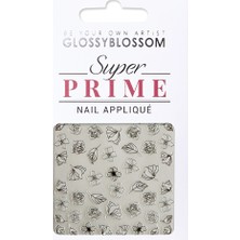 5 Adet Glossy Blossom Floral Garden Midnight Tırnak Sticker 45257