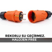Srcelektronik Rekorlu Kauçuk Erkek Dişi Fiş 2 Li Set Monofaze (Holejen Free) Su Geçirmez (16A-220VOLT-3.8KW)