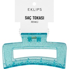 4 Adet Eklips Dikdörtgen Mandal Toka Simli Mavi