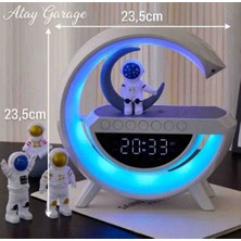 Atay Garage Rgb LED Işıklı Kablosuz Şarjlı Akıllı Masa Saati – Gece Lambası & Alarm Özellikli
