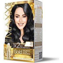 2 Adet Maxx Deluxe Golden Beauty Saç Boyası 1.0 Siyah