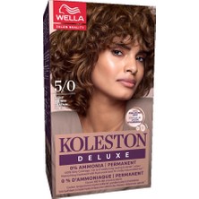4 Adet Wella Koleston Deluxe Amonyaksız Kit Saç Boyası 5/0 Açık Kahve