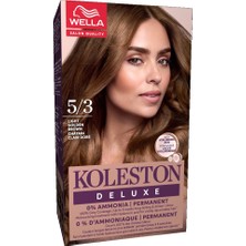 5 Adet Wella Koleston Deluxe Amonyaksız Kit Saç Boyası 5/3 Açık Altın Kahve