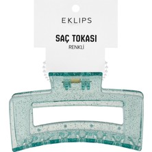 5 Adet Eklips Dikdörtgen Mandal Toka Simli Yeşil