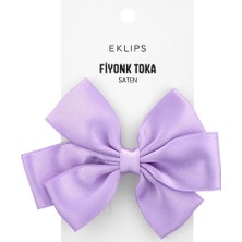 Eklips Saten Fiyonk Kurdele Toka Mor