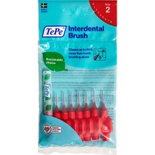 Tepe Arayüz Fırçası 0.5 mm Kırmızı 8'li Paket