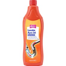 2 Adet Benri Lavabo Açıcı Jel 1000 ml