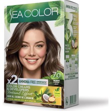4 Adet Sea Color Amonyaksız Saç Boyası 7.0 Kumral