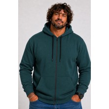 Starbattal Unisex Kapüşonlu Büyük Beden Sweat 11701 Nefti Rahat Günlük Kullanım İçin