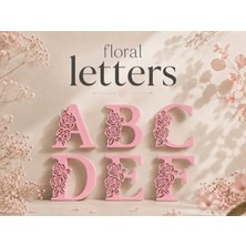 Alvera Kişiselleştirilebilir Gül Desenli 3D Harf