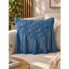 Blue Bohem Makrome Kırlent