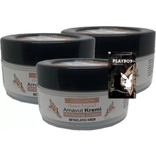 Najmaddin Sh Three Brand Arnavut Kremi A-400 Whitens Cream 3 Adet Adet Aklık Kremi 50 ml + 1 Adet Jel Hediye