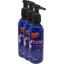 Sh Playboy Pure Edible Massage Oil 120ML Çilek Aromalı Masaj Yağı 3 Adet Sh Najmaddin