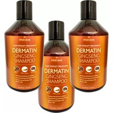 Sh Policlear Dermatin Shampoo Ginsengli Özel Bakım Şampuanı 500 ml x 3 Adet + Jel Sh Najmaddin