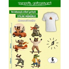 Agg Reklam Ütü ile Yapışan Kıyafet Etiketi Maceracı Dostlar 6lı Set