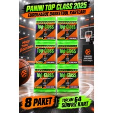 8’li Paket – Panini Top Class 2025 Euroleague Basketbolcu Kartı 8’li Kapalı Paket Toplam 64 Kart