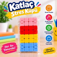 Celsen Home 4lü Kırmızı-Mavi-Sarı-Pembe Katlaç- Infinity Cube - Sonsuz Küp & Stres Küpü - Hareketli Küp- Fidget Küp