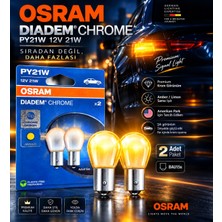 Osram Diadem Chrome PY21W 12V 21W BAU15S Amber Sinyal Amerikan Park Ampulü 2 Adet