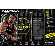 Allmax Nutrition Testofx Sport, Test Booster Tribulus %90 Saponin & Fenugreek & Boron Citrat Support Formula 80 Capsules - Cgmp Registered Facility