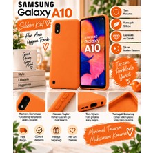 Samsung A10 Telefon Kılıfı - Darbe Korumalı Silikon Kılıf Turuncu