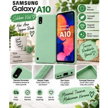 Samsung A10 Telefon Kılıfı  Darbe Korumalı Silikon Kılıf Yeşil - Yeşil