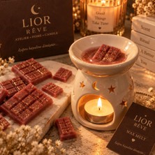 Lıor Rêve Çikolata Görünümlü Gold Simli Wax Melt – Dekoratif Kokulu Buhurdanlık Mumu