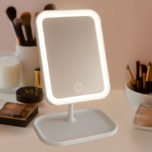 Lumina Di̇kdörtgen LED Işıklı Dokunmatik Makyaj Aynası-Beyaz