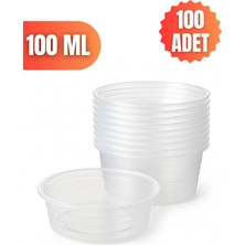 Yok Yok Ambalaj Yok Yok 100 Adet Plastik Şeffaf Sup Kase 100CC Küçük Tatlılar İçin Pratik Kullanım