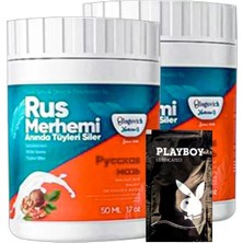 Sh Ticaret Playboy Turquoise 2 Adet Ceviz & Ceviz Sütü Rus Merhemi 50 ml Tüylere Krem + Yanında Jel