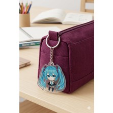 Owlbag Company Owl Bag Hatsune Miku Chibi Sytle Desenli Acrylic Anahtarlık Çanta Süsü