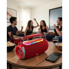 Alemdar Pazarlama 20W Güçlü Ses Çift Sürücülü Rgb LED Işıklı Bluetooth 5.3 Hoparlör