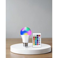 Alemdar Pazarlama Rgb LED Ampul, Uzaktan Kumandalı, 16 Renk, E27 Duy Uyumlu