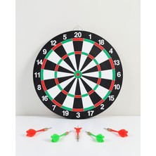 Alemdar Pazarlama 15 Inç Dart Tahtası Ahşap 4 Metal Uçlu Ok Dahil