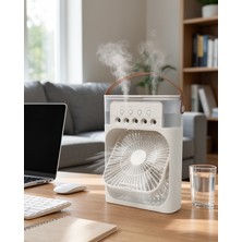 Alemdar Pazarlama Spreyli Mini Masaüstü Fan | 500ML Su Hazneli, 3 Kademeli Soğutucu Yeni Nesil