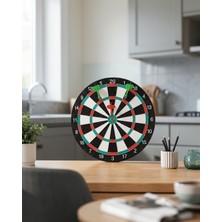 Alemdar Pazarlama 15 Inç Büyük Boy Dart Tahtası Ev Oyun Seti 4 Adet Metal Uç Oklu
