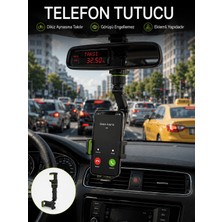 Alemdar Pazarlama Ayarlanabilir Dikiz Aynası Telefon Tutucu Görüş Açısını Engellemeyen Araç Aparatı