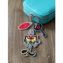 Owlbag Company Owl Bag Hazbin Hotel Seris Sir Pentious Desenli Acrylic Anahtarlık Çanta Süsü