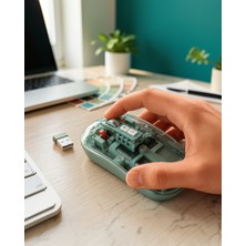 Alemdar Pazarlama Şeffaf Tasarımlı Bluetooth Kablosuz Mouse Pilli Kullanım Yeni Nesil