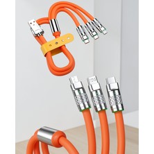 Alemdar Pazarlama Çoklu Şarj Kablosu USB Type-C Ios Uyumlu 120W Hızlı Şarj