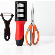 Alemdar Pazarlama Mutfak Makası Seti, 3'lü, Çok Amaçlı, Çelik Bıçaklı, Ergonomik Saplı