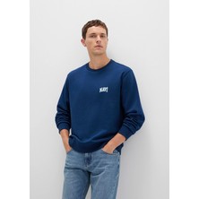 Mavi Mavi Logo Baskılı Mavi Sweatshirt 0611716-89353