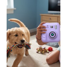 Alemdar Pazarlama Çocuk Fotoğraf Makinesi Hd Ekranlı Video Kayıtlı Baskı Kağıtlı Kalemli