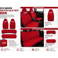 Günaks Tuning Günaks 4 Parça Oto Servis Koltuk Kılıf Seti Siyah Kupon Yazılı - Evrensel Uyumlu Yıkanabilir Pamuklu Kumaş