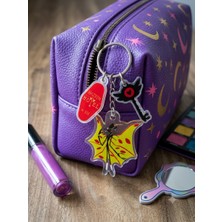 Owlbag Company Owl Baghazbin Hotel Zestial Morde Desenli Acrylic Anahtarlık Çanta Süsü