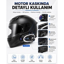 Atlt Atlantis Q29 Intercom Kulaklık Kask Kulaklığı 1080P Hd Kameralı Hafıza Kart Takılabilir Intercom Desteği Mikrofonlu 5.4 .ift Çekirdekli Su Geçirmez Gürültü Azaltma Hafıza Kartı Dahil