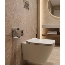 Titanium Design Krom Kare Lüx Taharet Musluğu
