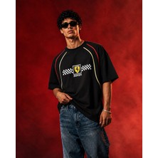 Sentinel Wear Ferrari Moto Detaylı Premıum Oversize T-Shirt