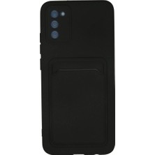 Royaleks Newface Samsung Galaxy A02S Kılıf Kelvin Kartvizitli Silikon - Siyah