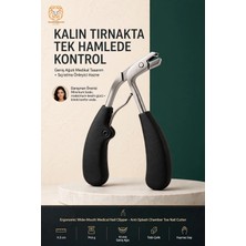 Transformacion Ergonomik Geniş Ağızlı Medikal Tırnak Makası Kalın Sert Batık Tırnak Pensesi Sıçratma Önleyici Hazneli Ayak Tırnak Kesici 723645