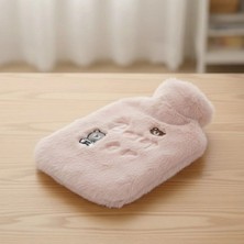 Majeur Işıklı Ayıcıklı Figürlü Pembe Peluş Sıcak Su Torbası 1 Lt – Yumuşak Kılıf, Uzun Süre Sıcak Tutan Termal Su Torbası